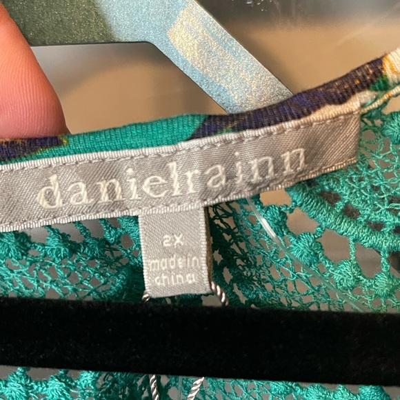 Daniel Rainn Decorative Lace Tank - Sizes 1X & 2X - Picture 2 of 5